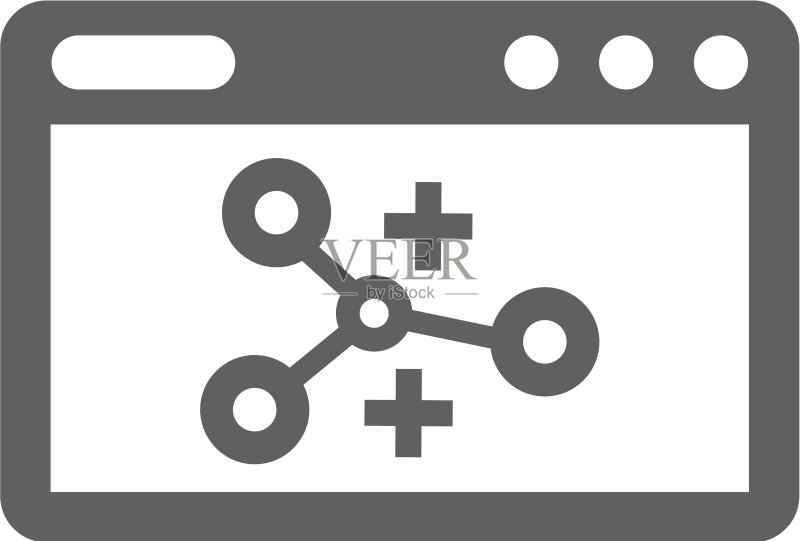 SEO链接建设灰色图标图标素材