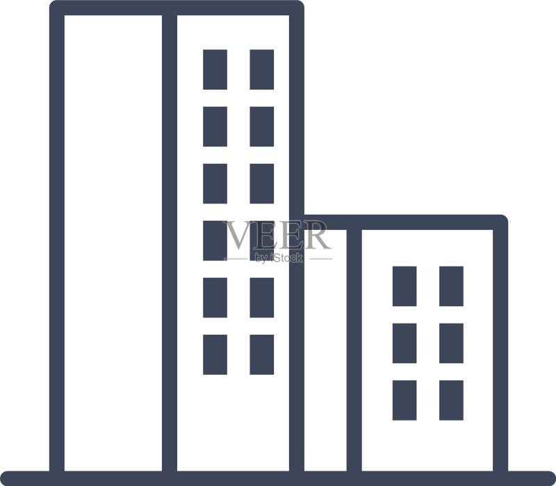 城市建筑窗户线条风格图标图标素材