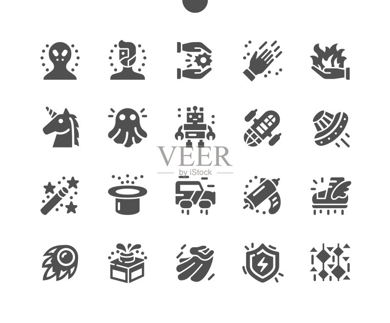 精心制作的奇幻像素图标素材