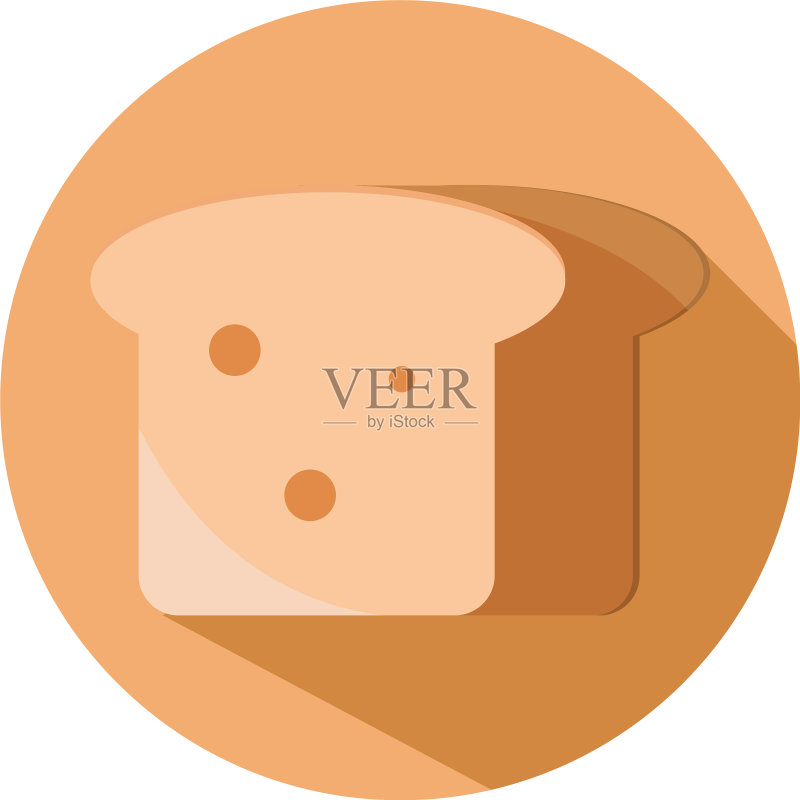 全麦面包菜单烘焙食品产品拼图图标素材