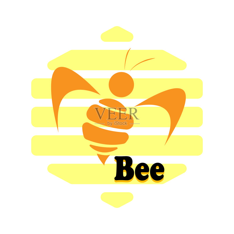 蜜蜂logo设计模板图标素材