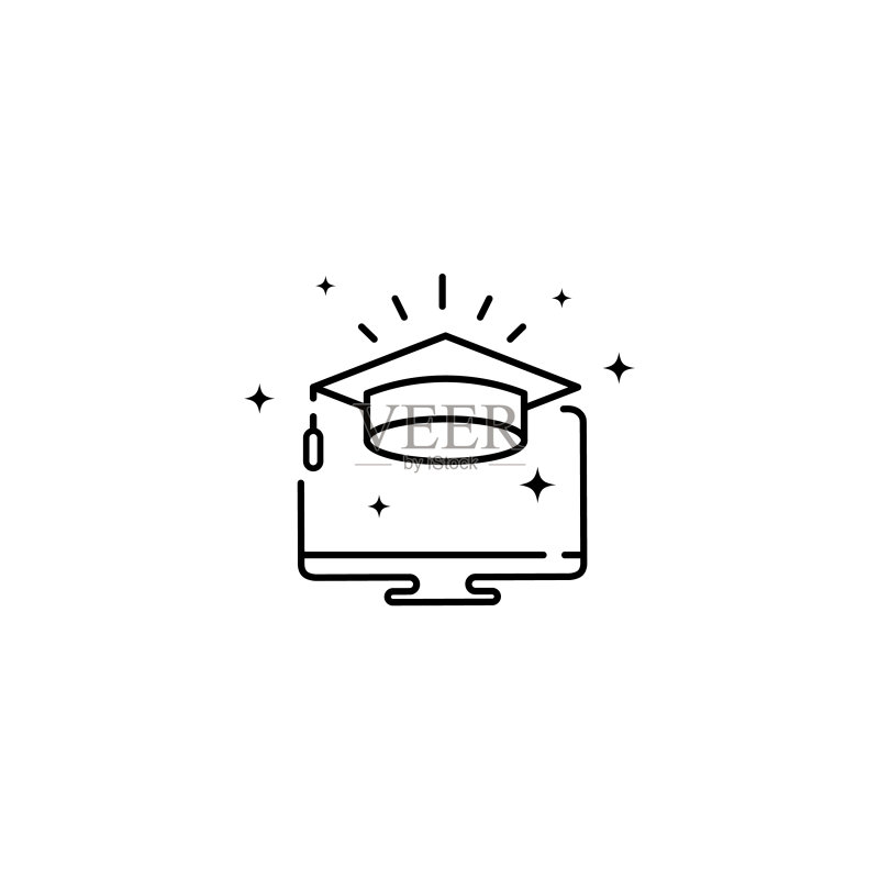 移动应用在线学习线性图标图标素材