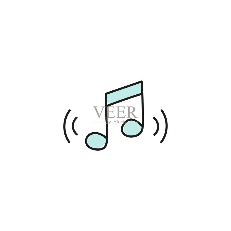 涂鸦音乐符号图标素材