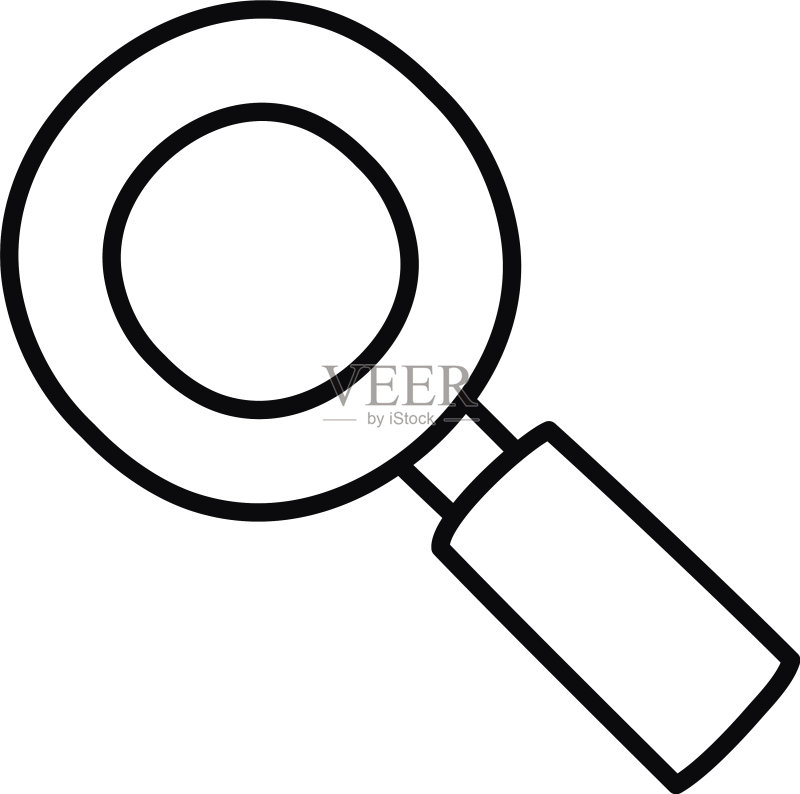 放大镜图标线条样式图标素材