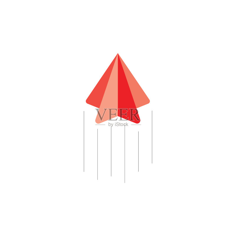 纸飞机渐变设计图标素材