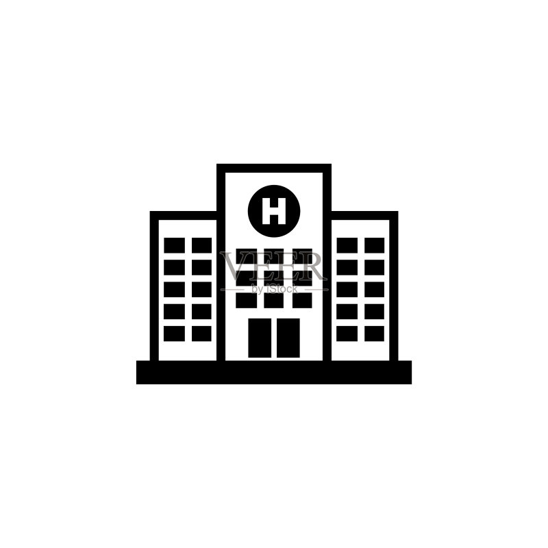 医疗医院建筑结构图标素材