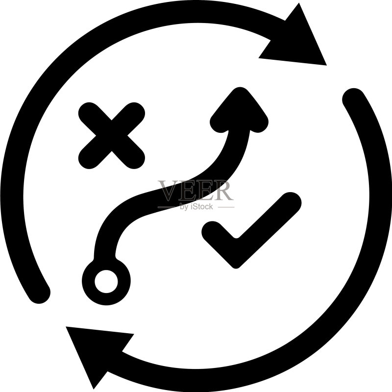 黑色商业策略图标图标素材