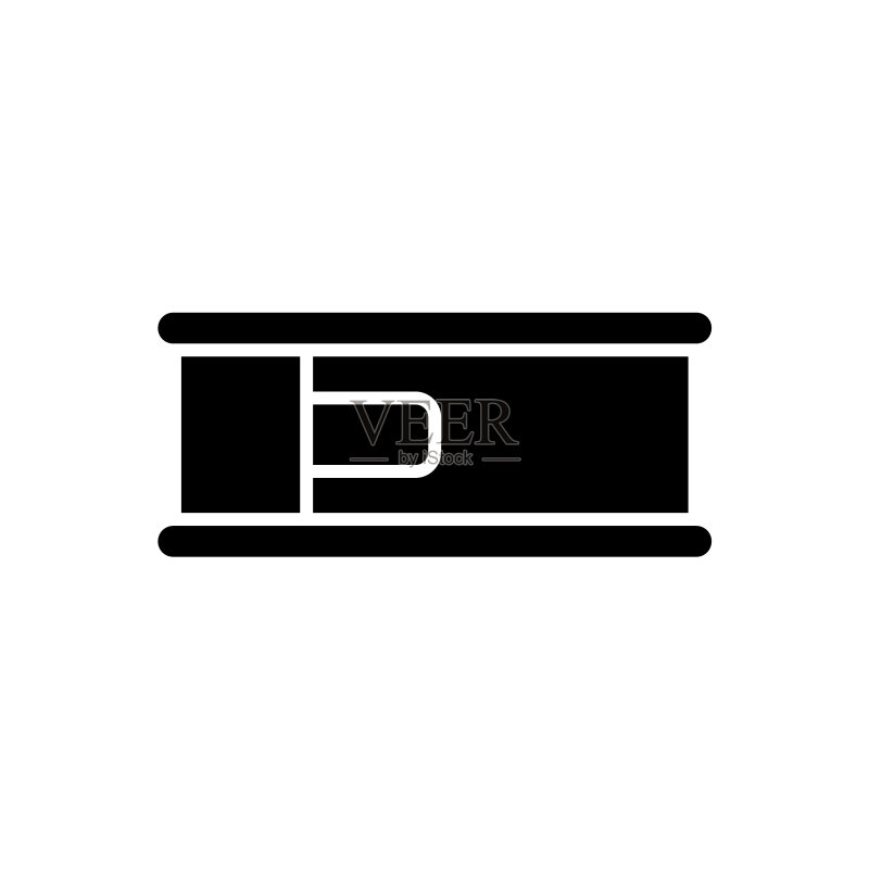 弹簧蛋糕模具轮廓剪影图标图标素材