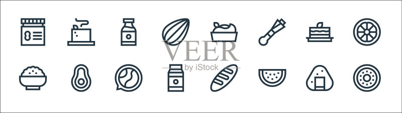纯素线性图标优质线条集图标素材