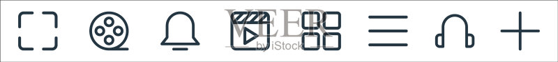 多媒体线性图标线性合集:品质之选图标素材