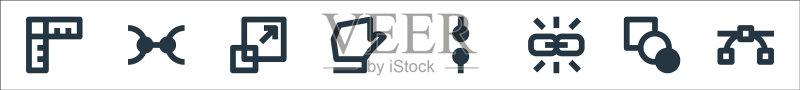 图形设计线图标线性设置质量线图标素材