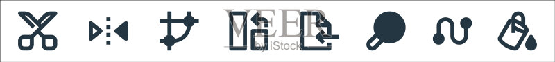 图形设计线图标线性设置质量线图标素材