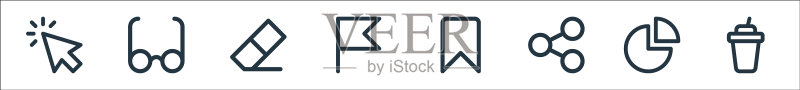 用户界面线图标线性设置质量线图标素材