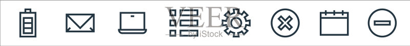 Web基础线性图标集图标素材