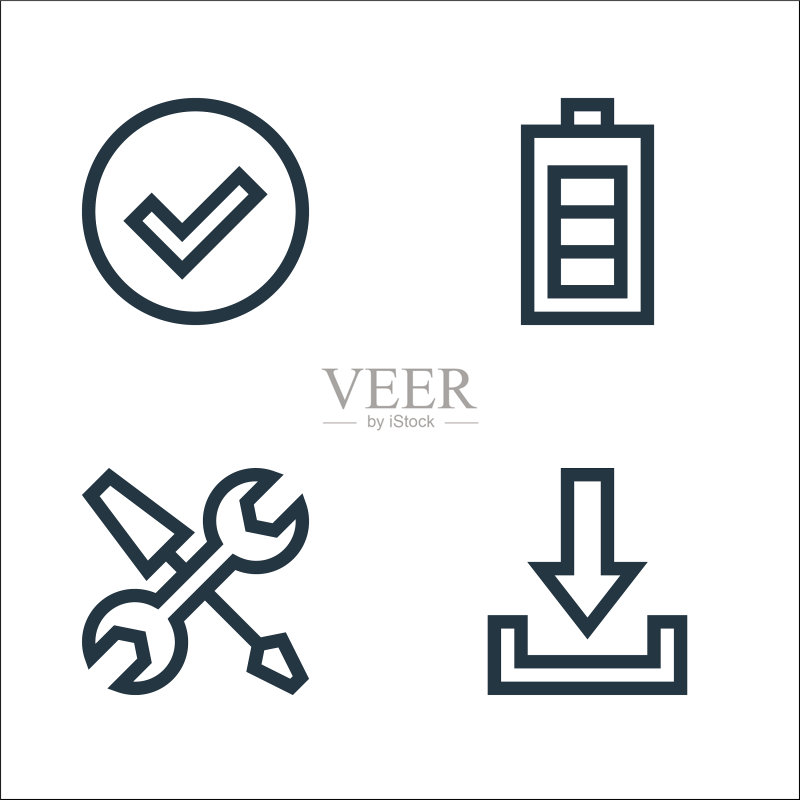Web基础线性图标集图标素材