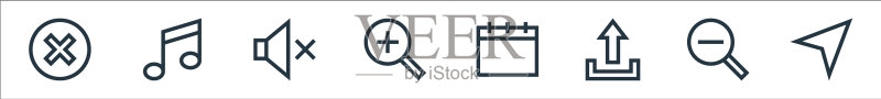Web基础线性图标集图标素材