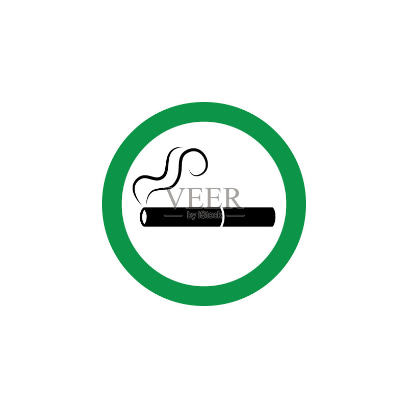 指定吸烟区绿色香烟图标图标素材
