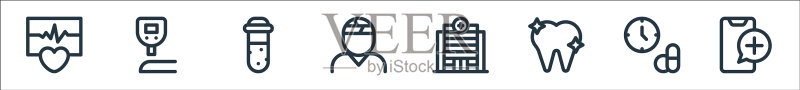 健康线性图标图标素材