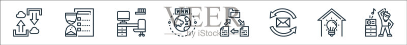 首页线图标线性设置质量线设置等图标素材