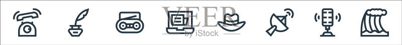 新闻线性图标优质合集图标素材