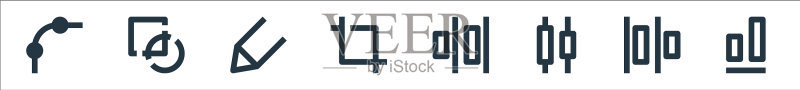 图形设计线图标线性设置质量线图标素材