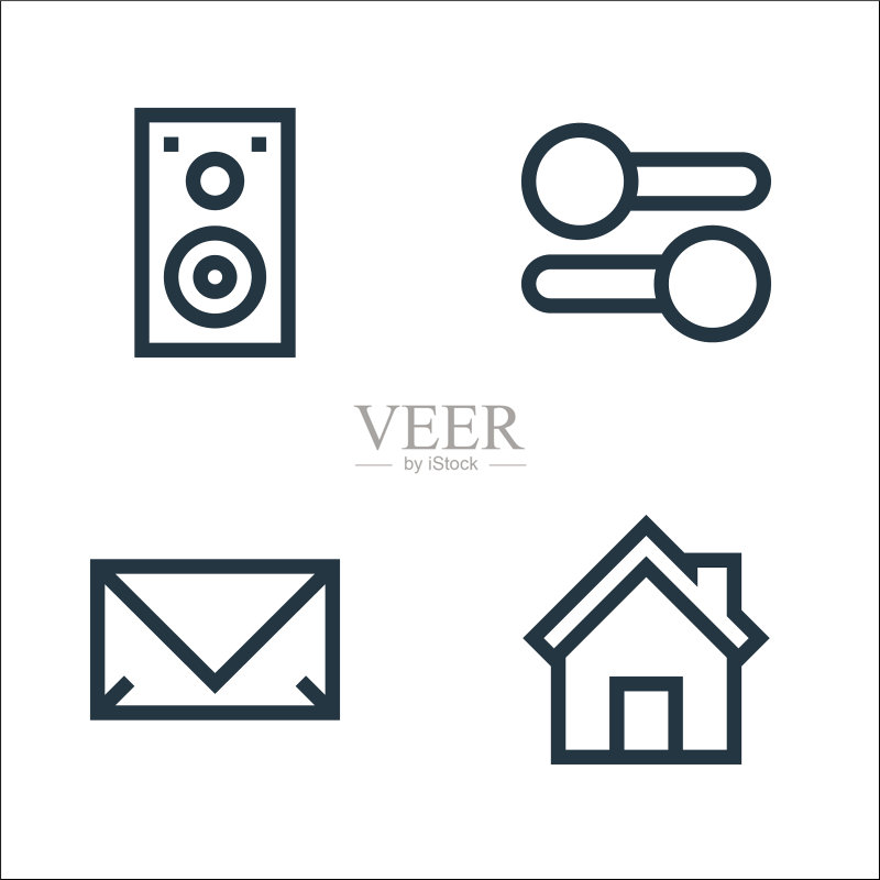 Web基础线性图标集图标素材