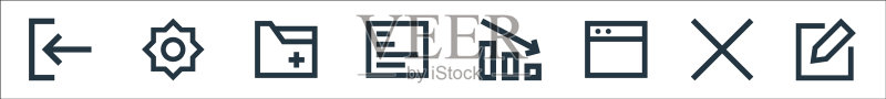 用户界面线图标线性设置质量线图标素材