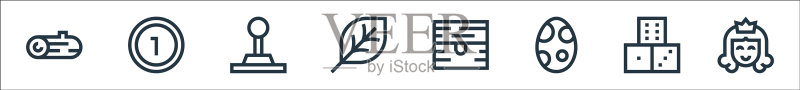 游戏元素线性图标图标素材