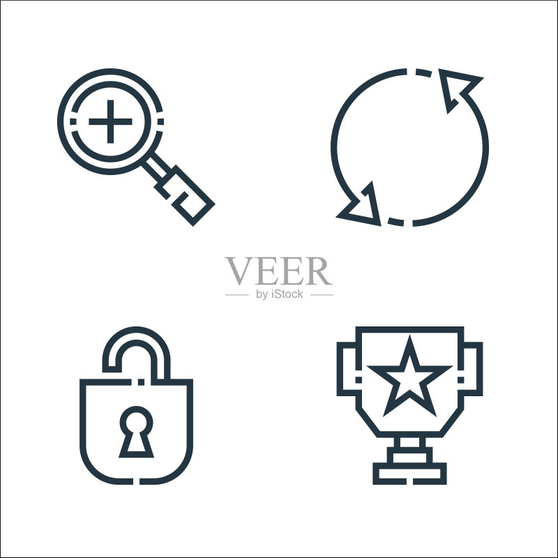 Web基础线性图标集图标素材