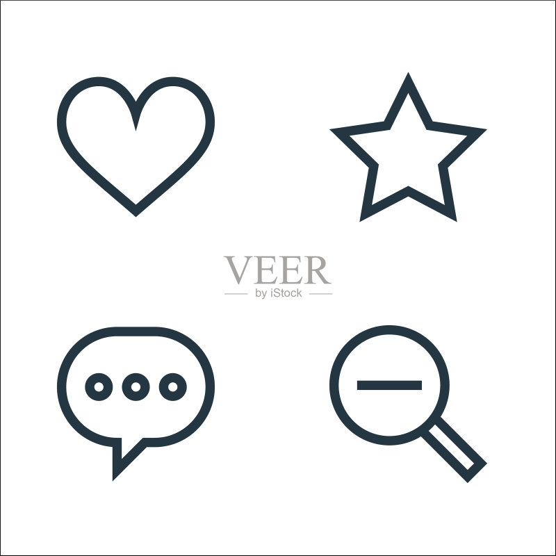 Web基础线性图标集图标素材