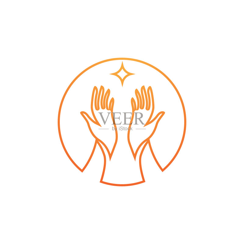 手部护理标志和符号模板图标素材