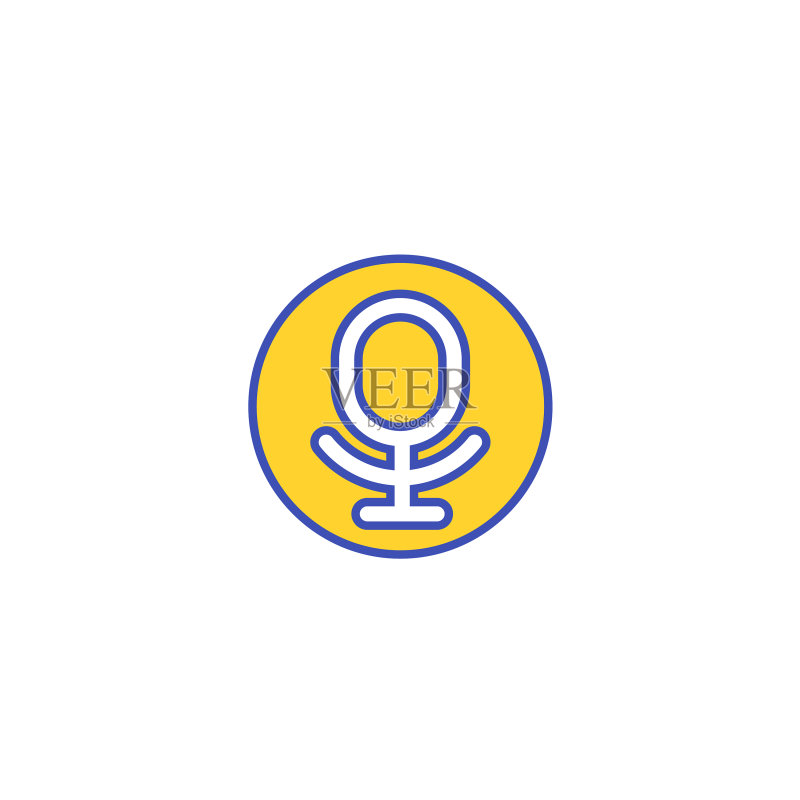 语音识别App标志图标素材