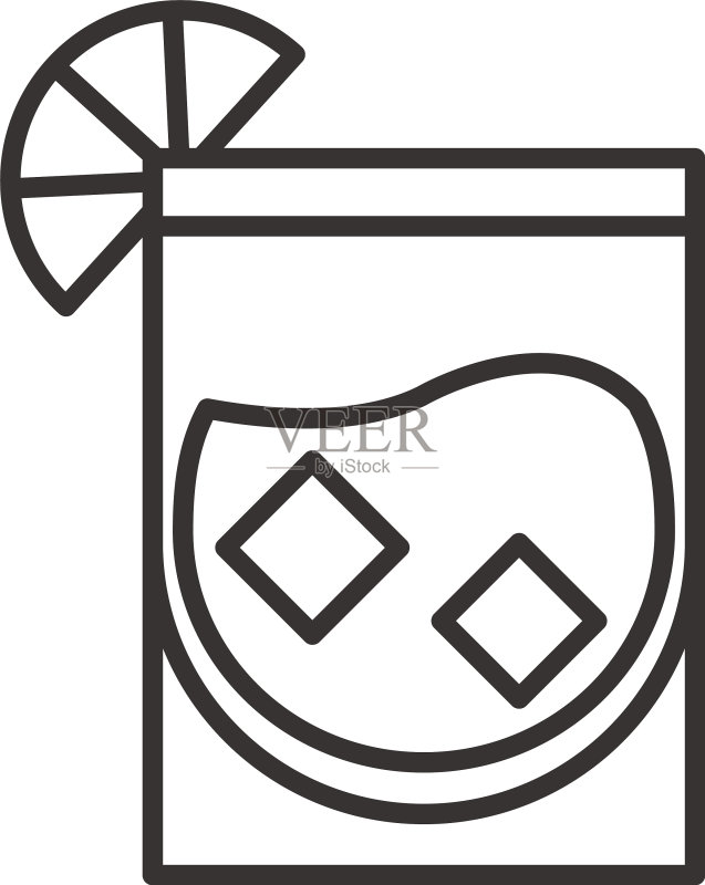 鸡尾酒图标派对饮品图标素材