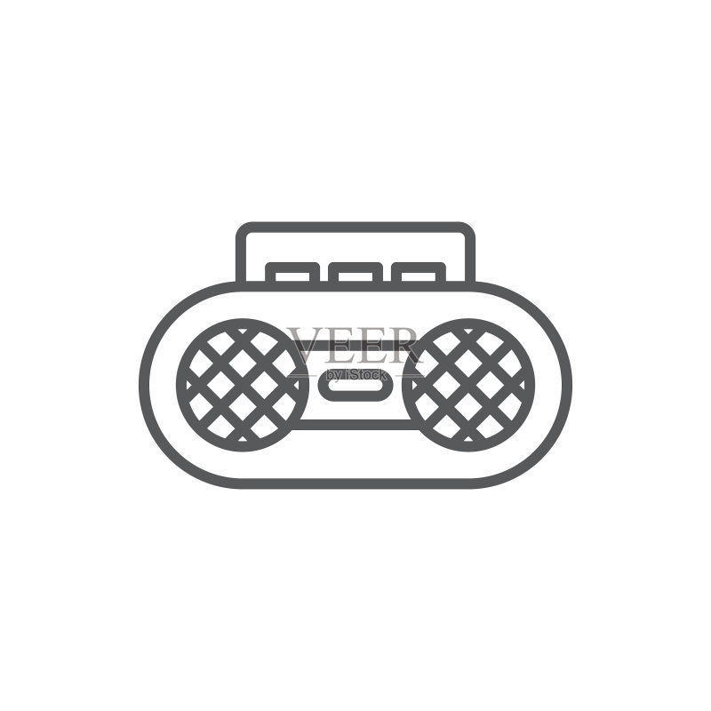 复古卡式磁带录音机图标图标素材