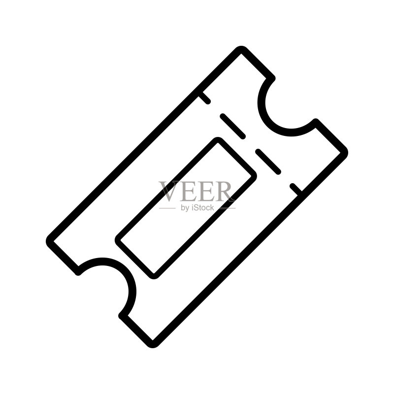 门票图标设计矢量模板图标素材