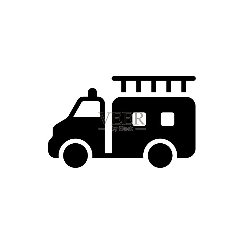 消防车矢量图标标志图标素材