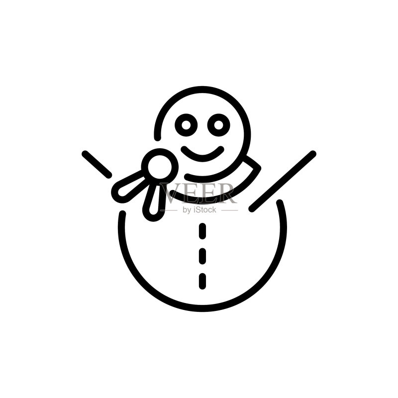 矢量雪人图标标志图标素材