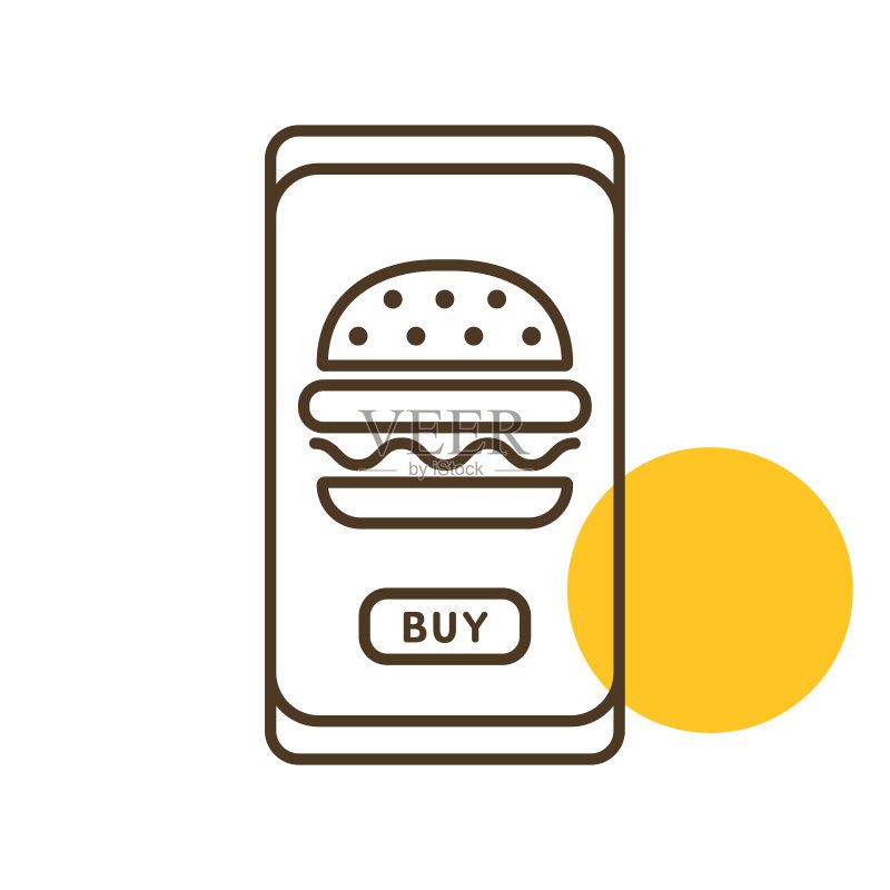 快餐App配送服务矢量图标图标素材