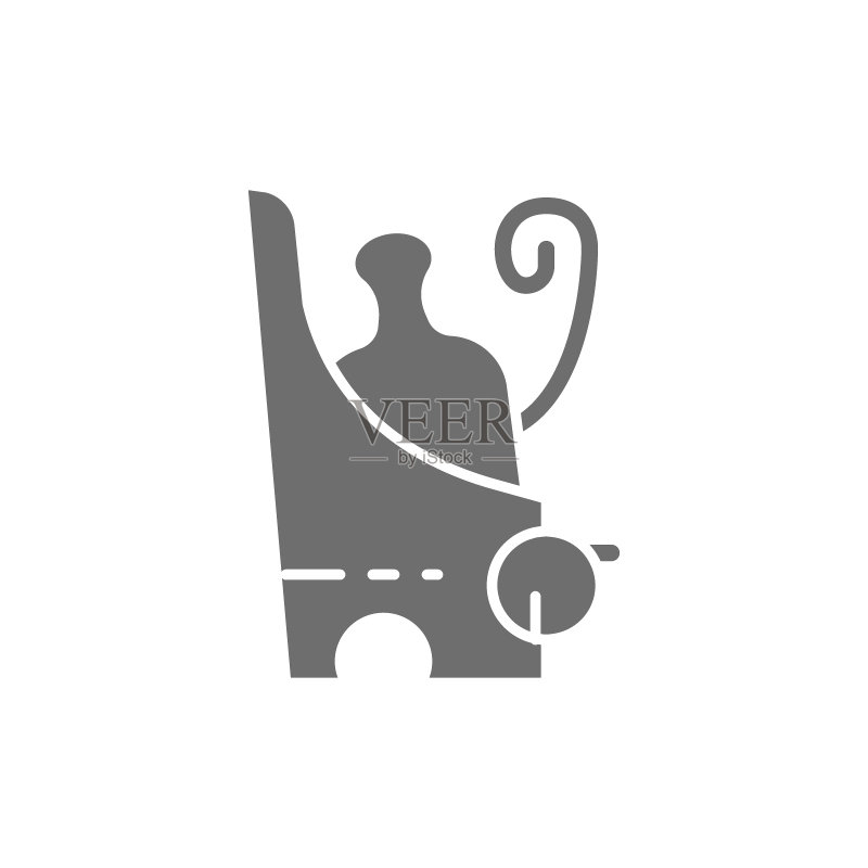 埃及双王冠灰色图标图标素材