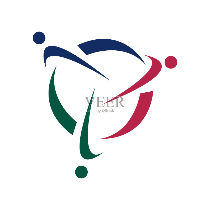 五彩缤纷的人民社区unity标志设计图标素材