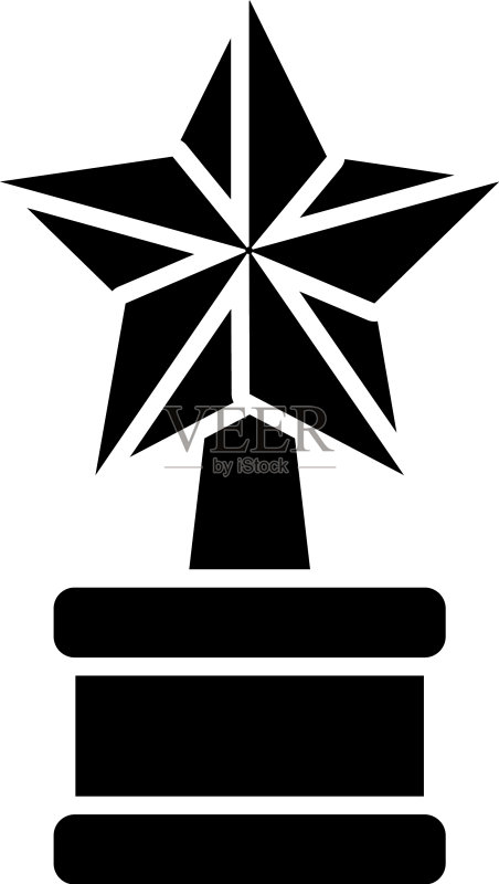 星形奖励奖杯图标轮廓样式图标素材