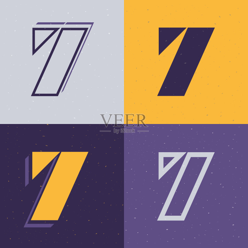 数字7模板Logo集图标素材