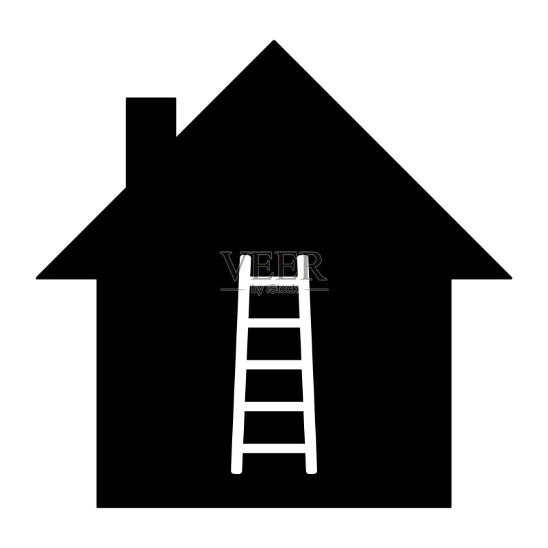 梯子与房屋图标素材