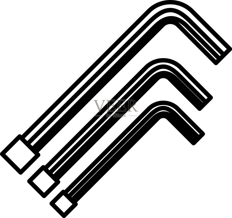 布里斯托尔钥匙工具线性图标图标素材