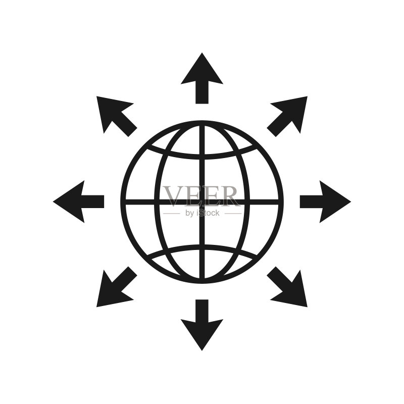世界扩张黑色图标图标素材