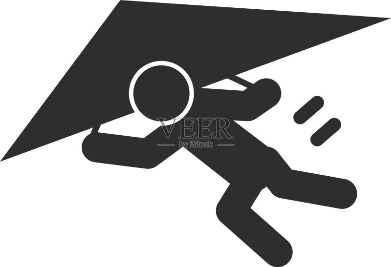 极限运动滑翔伞图标素材