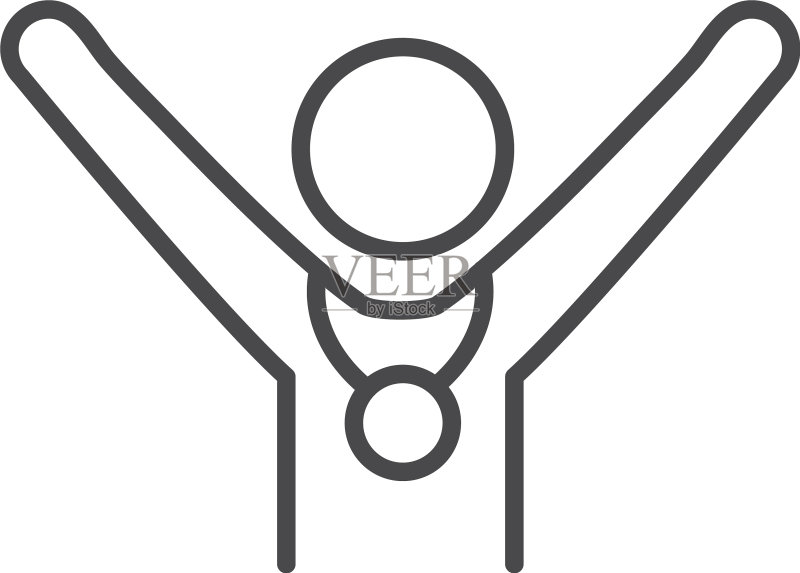 跑步运动中获奖牌的男人图标素材