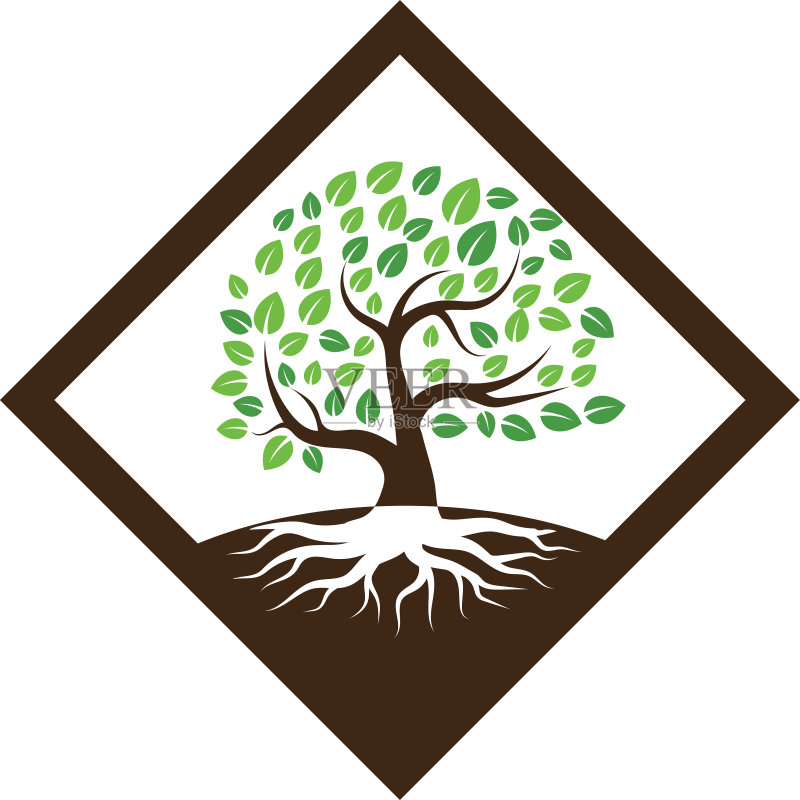 绿色树叶logo图标素材