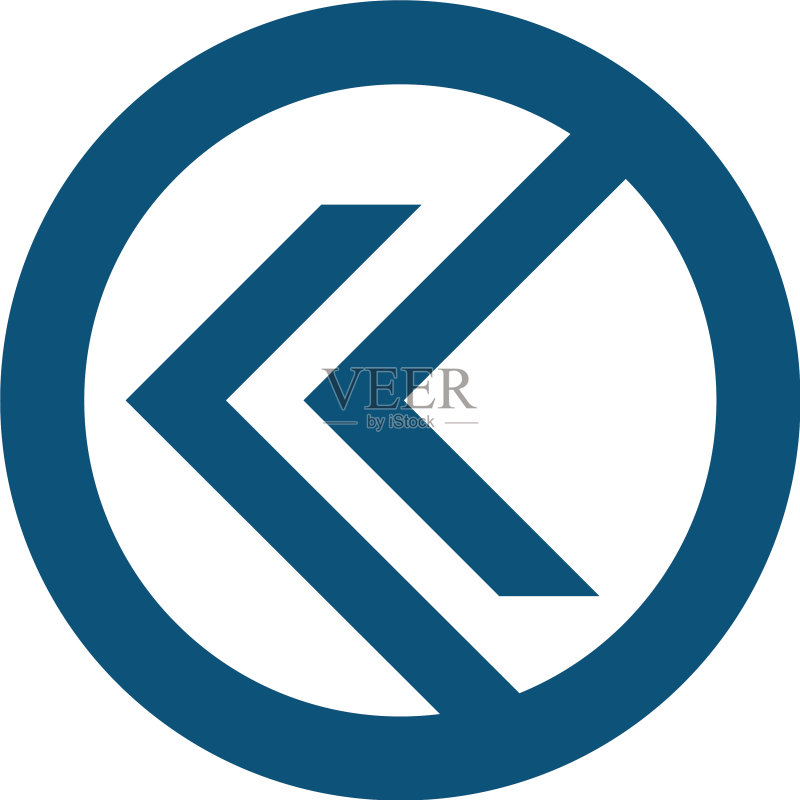 K字母箭头图标图标素材