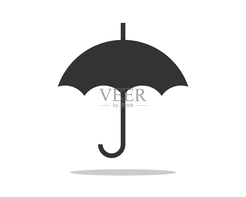 雨伞图标:雨天防护概念图标素材